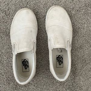 White Slip On Vans